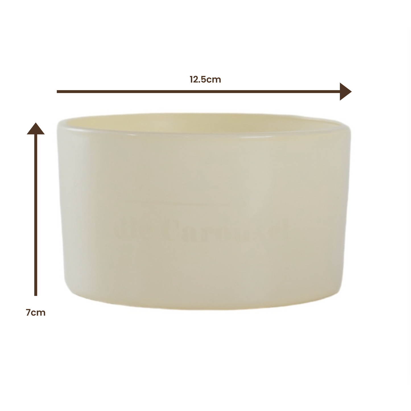 Fairground Cream ~ Refillable Candle Dish