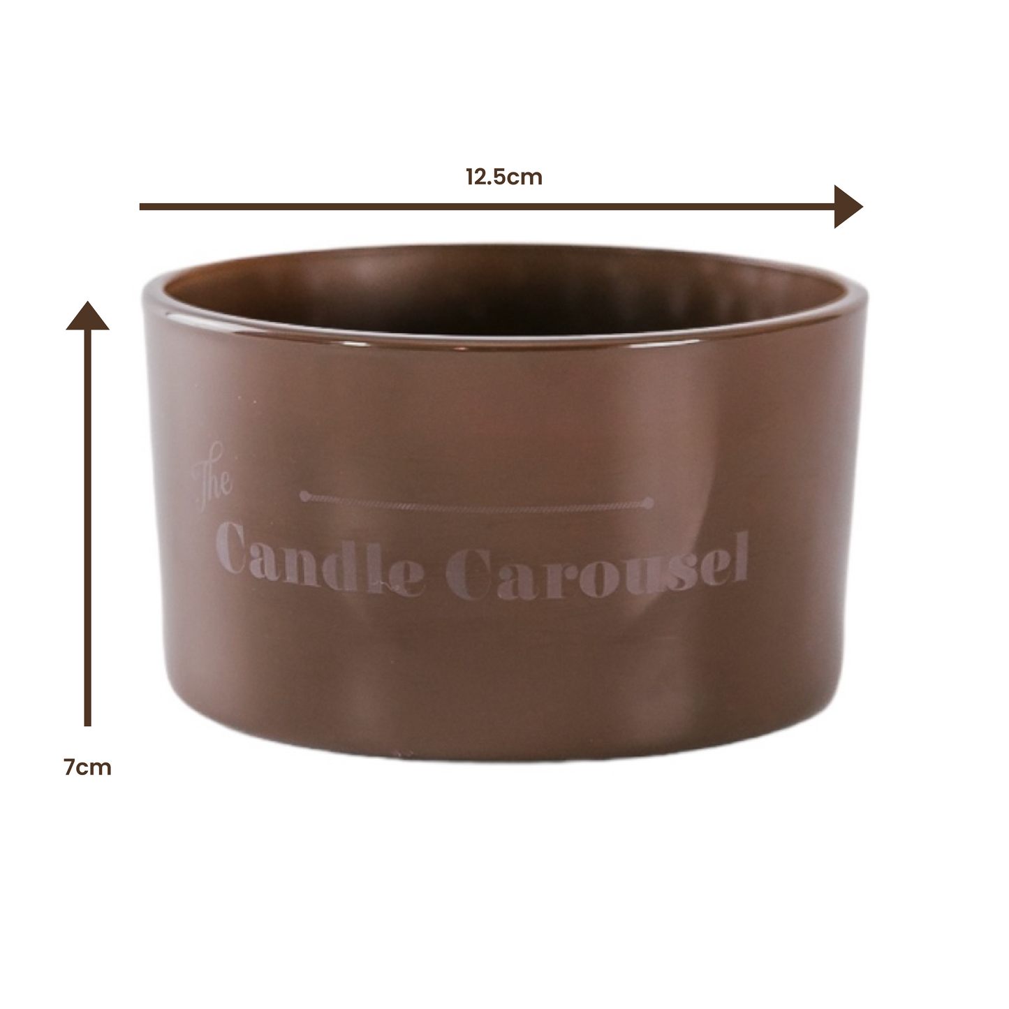 Fairground Brown ~ Refillable Candle Dish