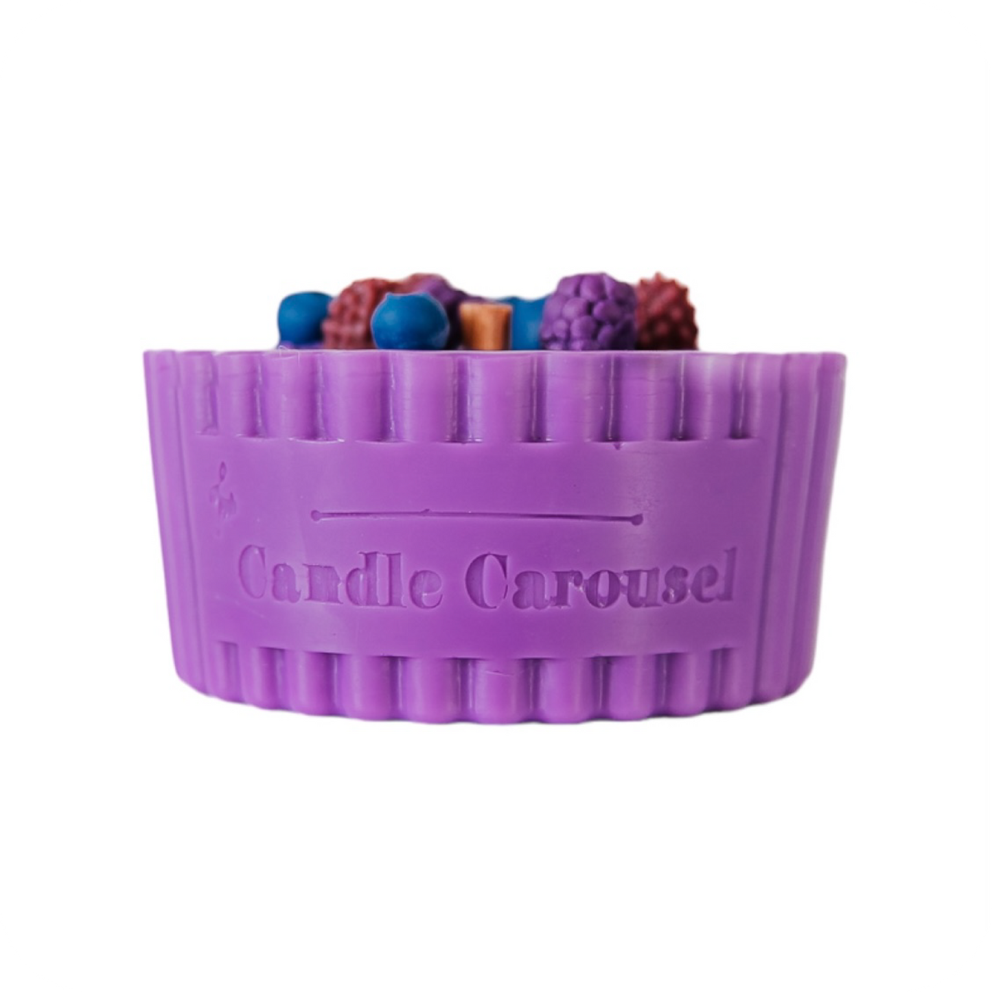 The Candle Carousel Fortune Tellers Wagon Dark Rose & Spiced Fruits Candle Refill, Refillable Sustainable Vegan and Cruelty Free, Front Product View, Buy Today and Pair with our Refillable Dishes to Refill Time and Time again!