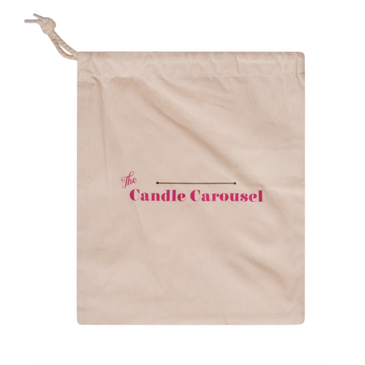 The Candle Carousel Logo Drawstring Bag Organic Cotton Fair Wear, Front Main Primary View Image