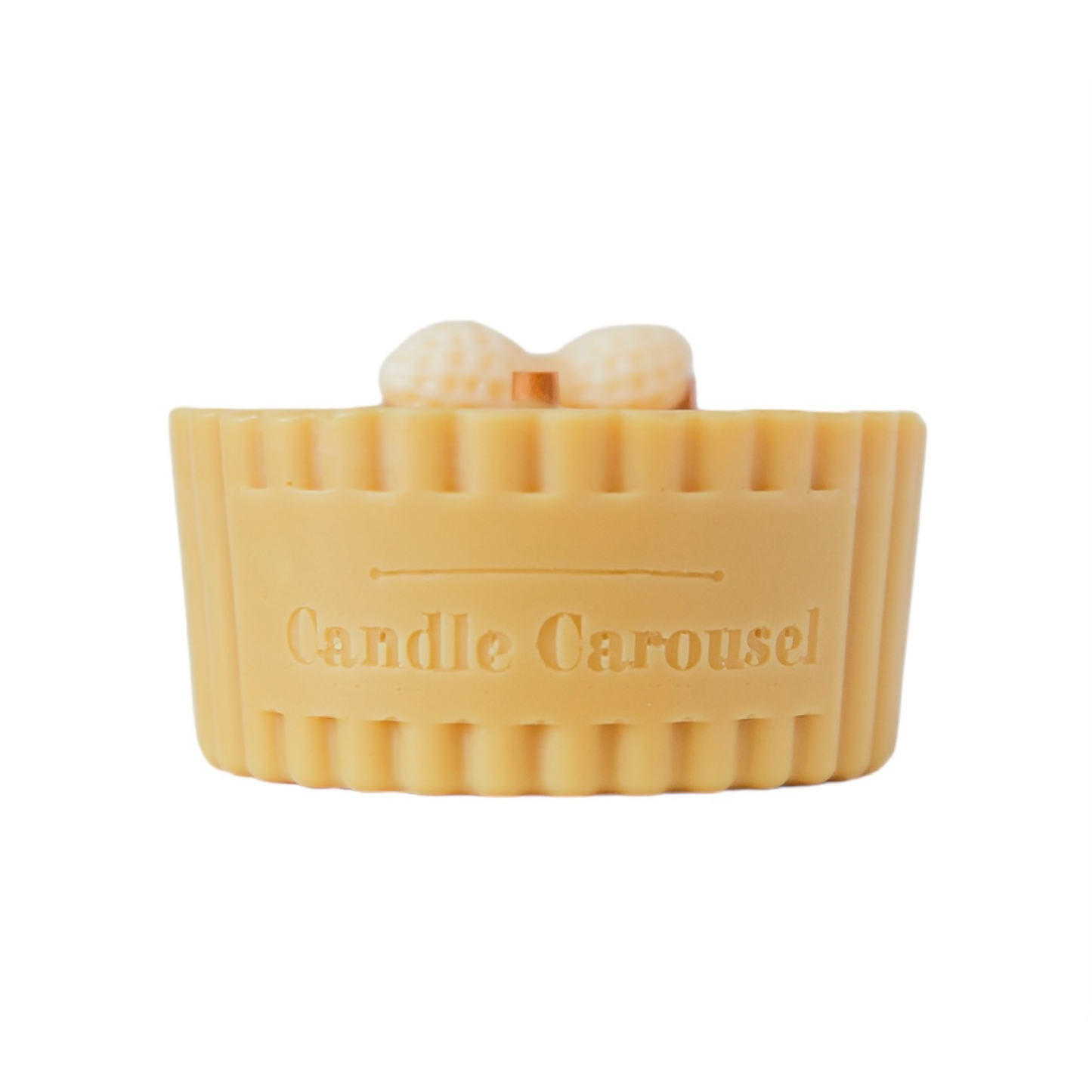 The Candle Carousel Sustainable Vegan and Cruelty Free Brand Company, Candles To Action!®️ Circus Monkey Nuts (sweet Peanuts) ~ Charity Candle Refill. Side View Main Primary Image. Buy Today and Pair with our Refillable Dishes to Refill Time and Time again!